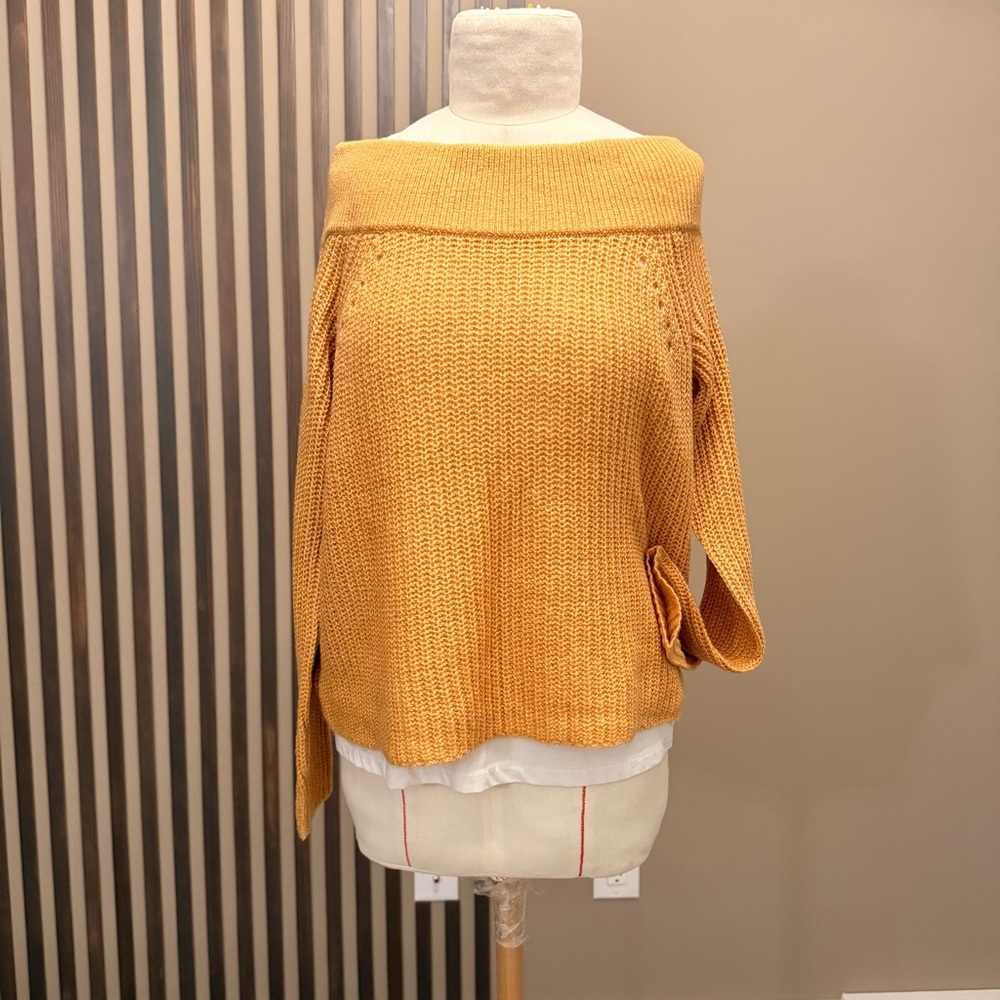 BNWOT BP. Orange Off Shoulder Sweater